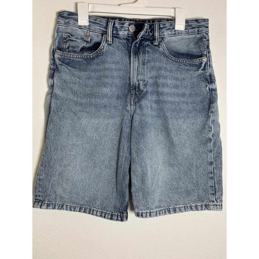 HM Relaxed Fit Denim Shorts Mens 31 Light Wash Blue Jean Shorts Streetwear